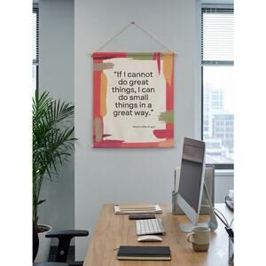 Positive Motivational Quote Flag Hanging Canvas Martin Luther King 16 x 20”